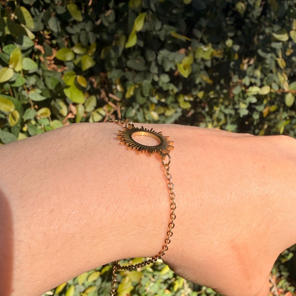 Sunshine Bracelet | Sun Waterproof Jewelry 18k Gold Plated Tarnish resistant - Picture 4 of 7